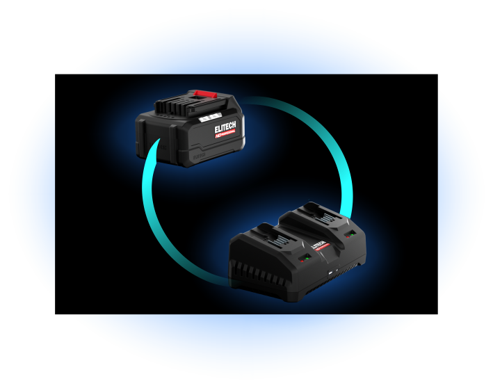 Полный контроль работы аккумулятора, зарядного устройства и инструмента