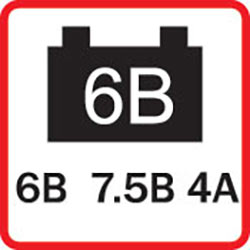 Режим зарядки 6 В аккумулятора. Напряжение зарядки 7,5 В. Ток зарядки 4 А
