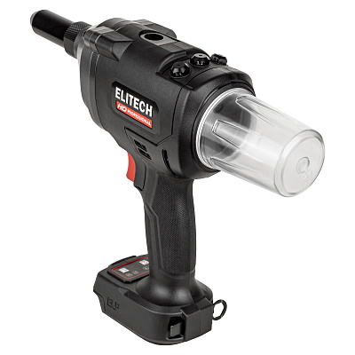 Пистолет заклепочный акк. ELITECH HD CRG 2063BL 20В, 6,4мм, без АКБиЗУ - фото 7