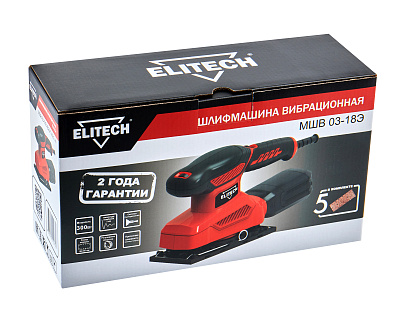 Шлифмашина вибрационная ELITECH МШВ 03-18Э 300Вт, 92х187мм - фото 9