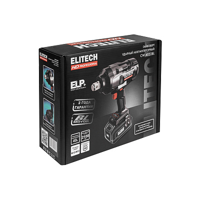Гайковёрт аккумуляторный ELITECH HD CW 4022BL 40В, 2100Нм, без АКБ и ЗУ - фото 8