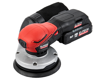 Шлифмашина эксцентриковая аккумуляторная ELITECH HD COS 2012SL 20 В, 125 мм, 2х2,0 Ач - фото 3