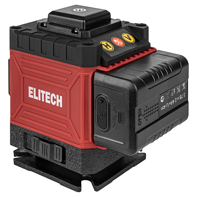 Нивелир лазерный ELITECH ПЛ 12Л-ЗЕЛ 3х360, зеленый, аккум - фото 4
