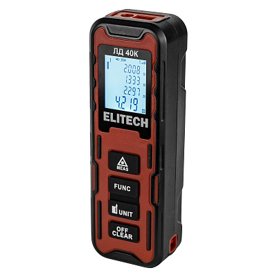 Дальномер лазерный ELITECH ЛД 40К 40м, 2хААА - фото 10
