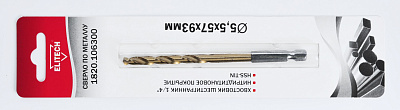 Сверло 5.5х93 HSS-G+TiN HEX1/4'' 1820.106300 - фото 1