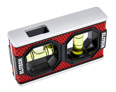 Уровень пузырьковый магнитный ELITECH  320201 84 мм, 2 глазка - фото 4