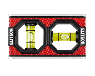 Уровень пузырьковый магнитный ELITECH  320201 84 мм, 2 глазка - фото 2