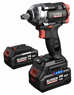 Гайковёрт аккумуляторный ELITECH HD CW 2005SL 20В, 600Нм, 2х4Ач - фото 1
