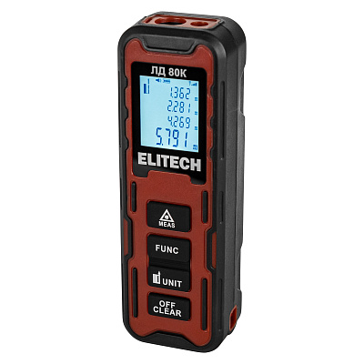 Дальномер лазерный ELITECH ЛД 80К (E0301.006.00) 80м, 2хААА - фото 10