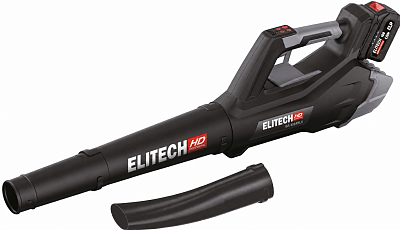 Воздуходувка аккумуляторная ELITECH HD BA 4064BLK 40В, 64м/с, 1068куб.м/ч - фото 1
