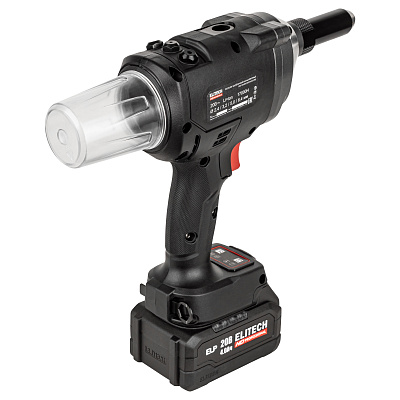 Пистолет заклепочный акк. ELITECH HD CRG 2063BL 20В, 6,4мм, 1х4Ач - фото 8