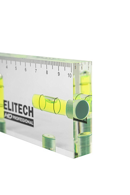Уровень пузырьковый акриловый ELITECH HD 320308 10 см, 2 колбы - фото 5