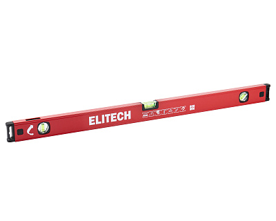 Уровень пузырьковый магнитный ELITECH  320103 80 см, 3 глазка - фото 2