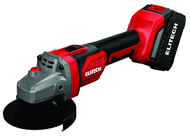 Шлифмашина угловая аккумуляторная ELITECH МШУ 2012БЛ 20 В, 125 мм, 1х4,0 Ач