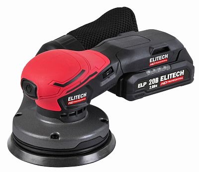 Шлифмашина эксцентриковая аккумуляторная ELITECH HD COS 2012BL 20 В, 125 мм, 1х2,0 Ач - фото 2