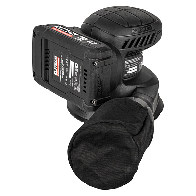 Шлифмашина эксцентриковая аккумуляторная ELITECH HD COS 2012BL 20 В, 125 мм, 1х2,0 Ач - фото 7