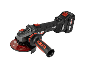 Шлифмашина угловая аккумуляторная ELITECH HD CAG 2012BL 20 В, 125 мм, 2х4,0 Ач