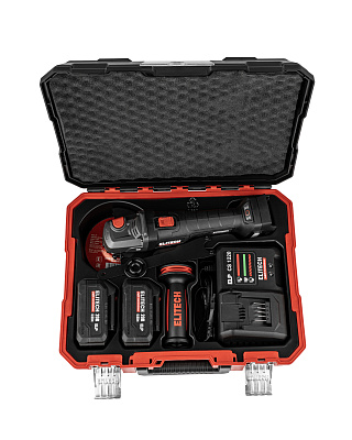 Шлифмашина угловая аккумуляторная ELITECH HD CAG 2012BL 20 В, 125 мм, 2х4,0 Ач - фото 13