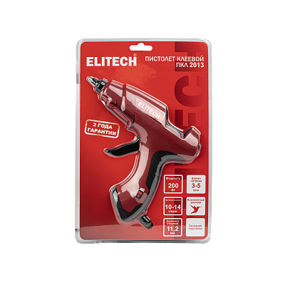 Пистолет клеевой ELITECH ПКЛ 2013 200Вт, 11,2мм - фото 10