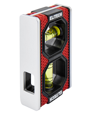 Уровень пузырьковый магнитный ELITECH  320201 84 мм, 2 глазка - фото 5