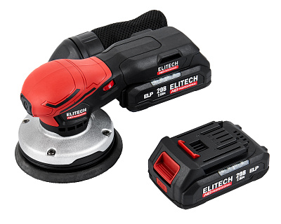 Шлифмашина эксцентриковая аккумуляторная ELITECH HD COS 2012SL 20 В, 125 мм, 2х2,0 Ач - фото 2