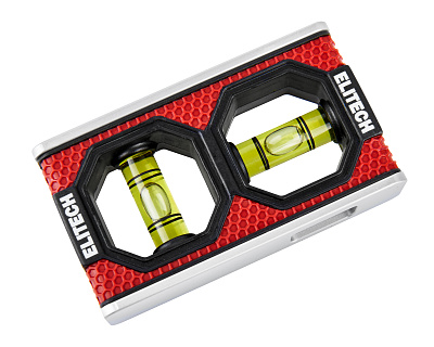 Уровень пузырьковый магнитный ELITECH  320201 84 мм, 2 глазка - фото 3