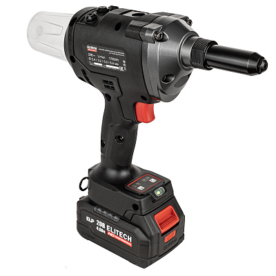 Пистолет заклепочный акк. ELITECH HD CRG 2063BL 20В, 6,4мм, 1х4Ач - фото 10