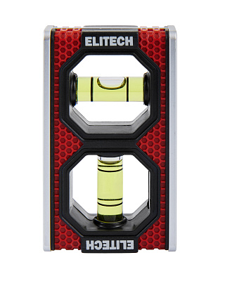 Уровень пузырьковый магнитный ELITECH  320201 84 мм, 2 глазка - фото 7