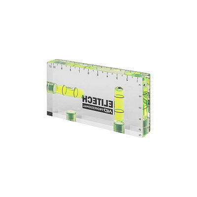 Уровень пузырьковый акриловый ELITECH HD 320308 10 см, 2 колбы - фото 4