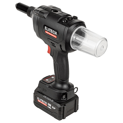 Пистолет заклепочный акк. ELITECH HD CRG 2063BL 20В, 6,4мм, 1х4Ач - фото 7