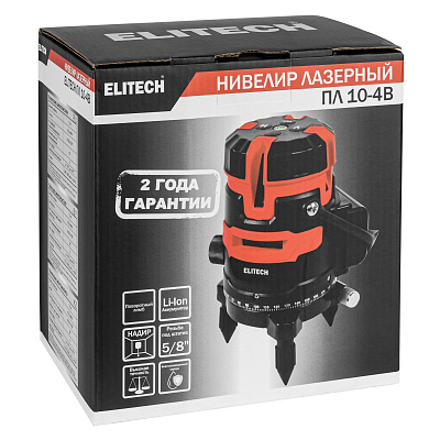 Нивелир лазерный ELITECH ПЛ 10-4В 5линий, красный, аккум - фото 13